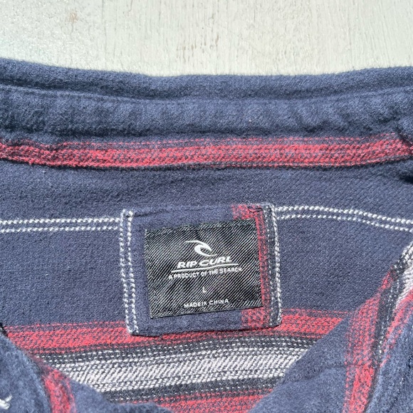 Men's Ripcurl Flannel Multicolor Striped L Grunge Surf 90s PNW Boardwalk Beach - Picture 3 of 11